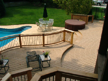 Custom curved deck