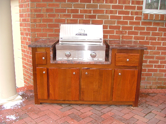 Ipe Wood Custom Grill Cabinet