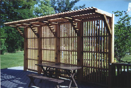 cedar deck privacy structure